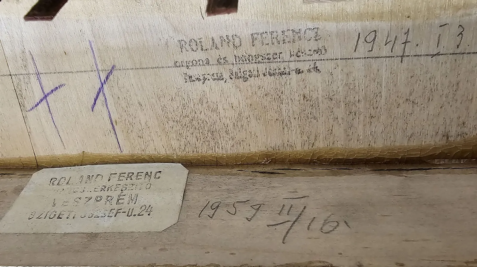 Mozart accordion stamp markings